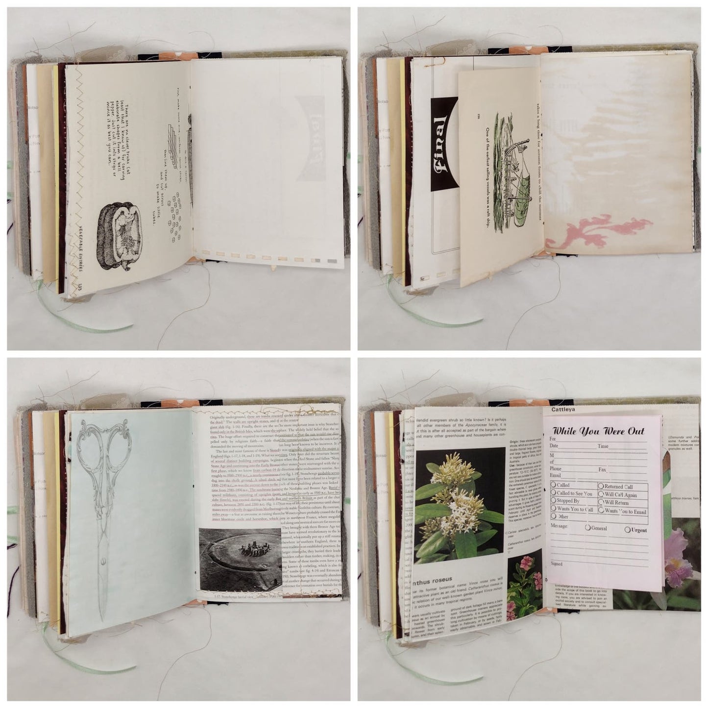 Eclectic Junk Journal 2, Handmade Recycled Journal, Mixed Media Journal