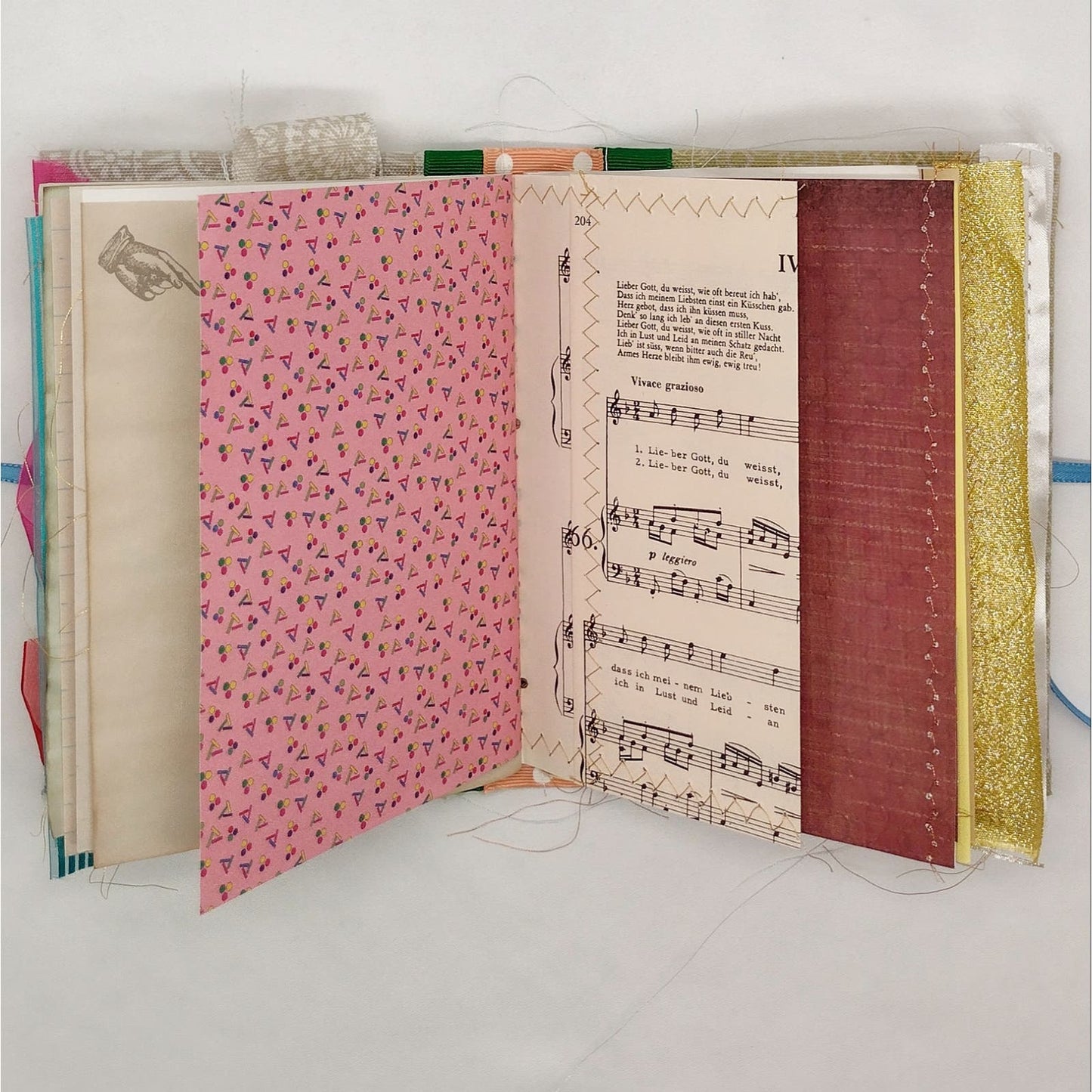 Eclectic Junk Journal 1, Handmade Recycled Journal, Mixed Media Journal