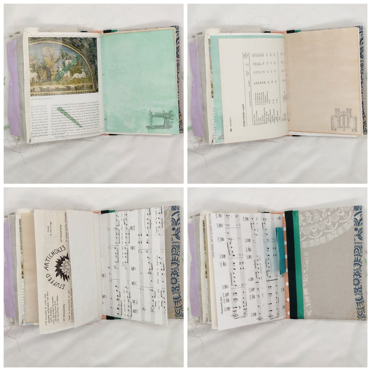 Eclectic Junk Journal 13, Handmade Recycled Journal, Mixed Media Journal