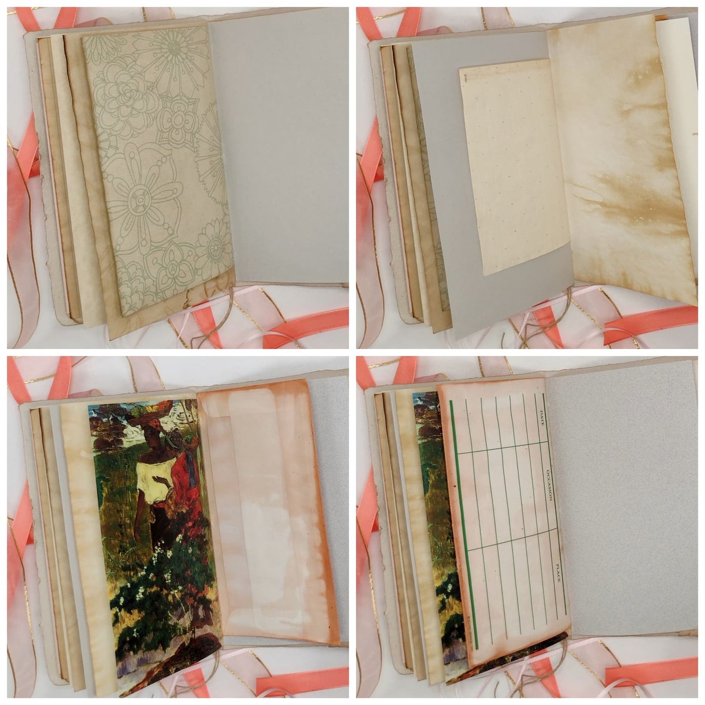 Beige Cover Naked Single Signature Junk Journal