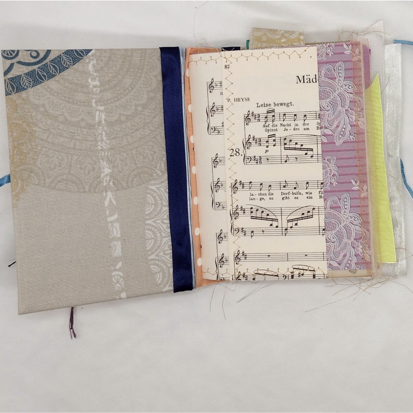 Eclectic Junk Journal 4, Handmade Recycled Journal, Mixed Media Journal