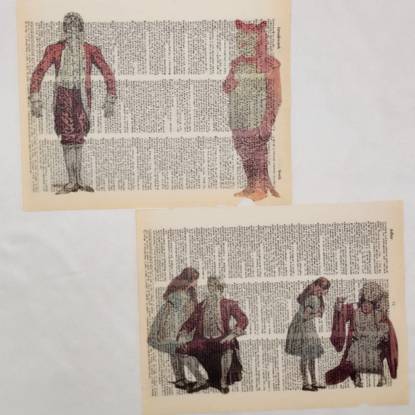 Alice in Wonderland Dictionary Prints 5, Colorful Alice Prints, Book Page Prints