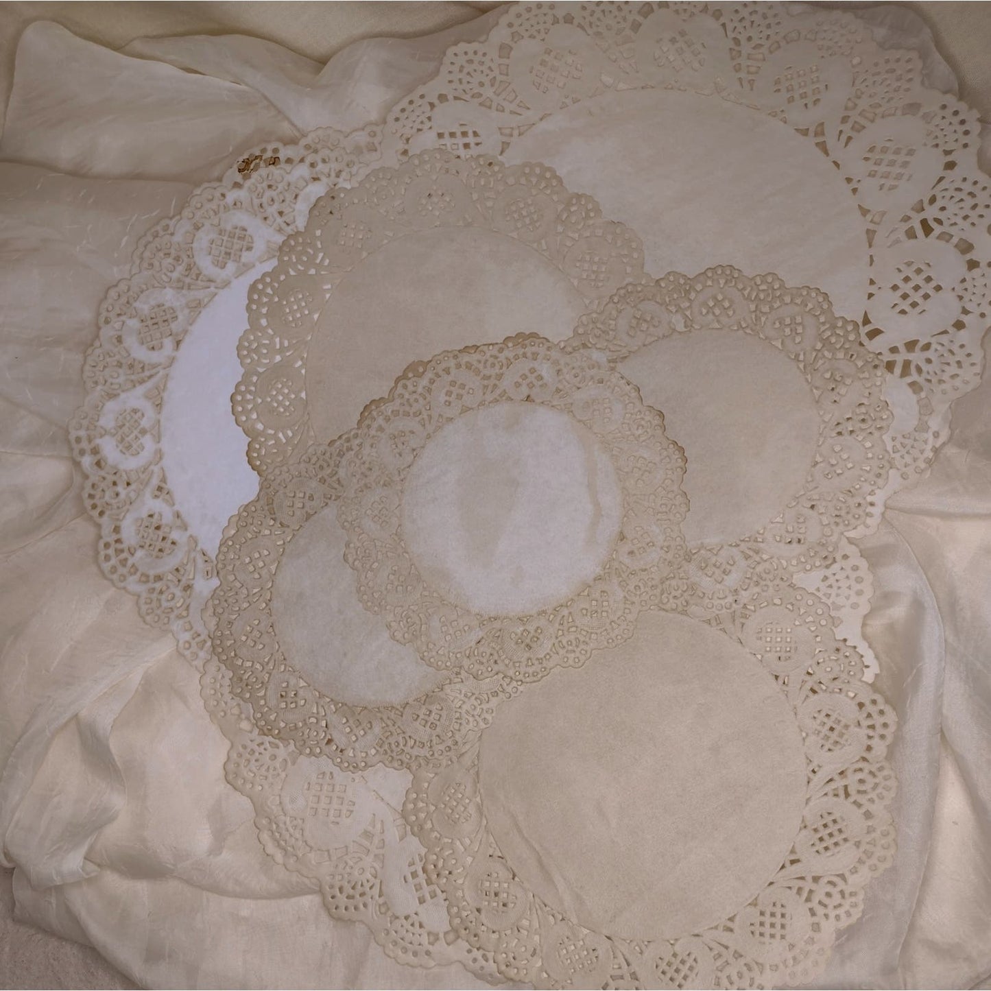 9 Coffee Stained Paper Doilies