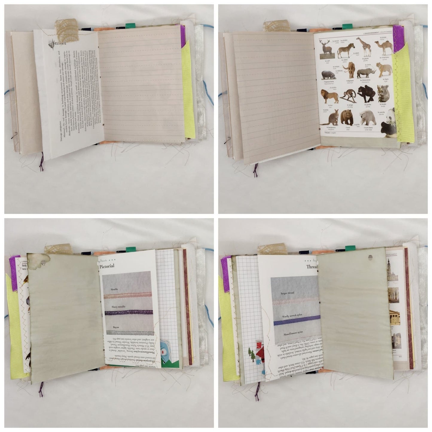 Eclectic Junk Journal 4, Handmade Recycled Journal, Mixed Media Journal