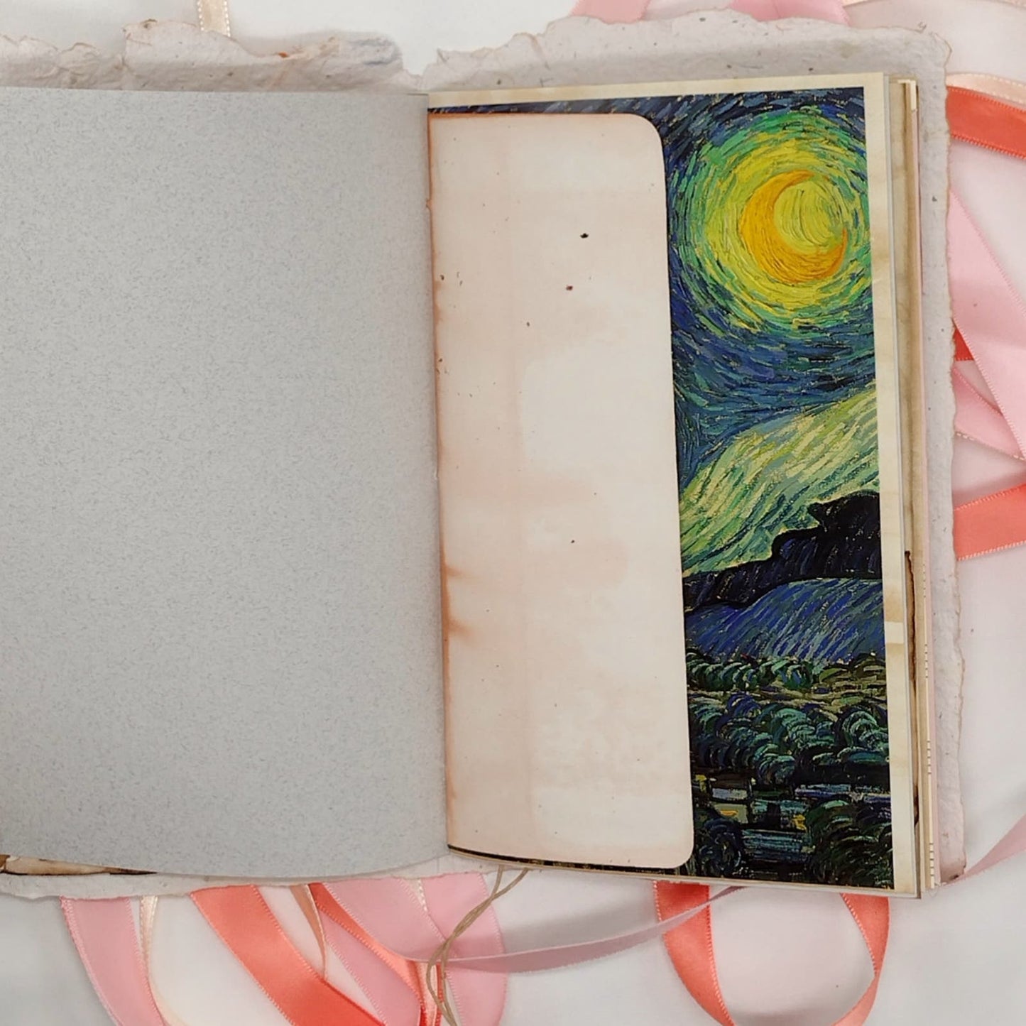 Floral Pink Cover Naked Single Signature Junk Journal