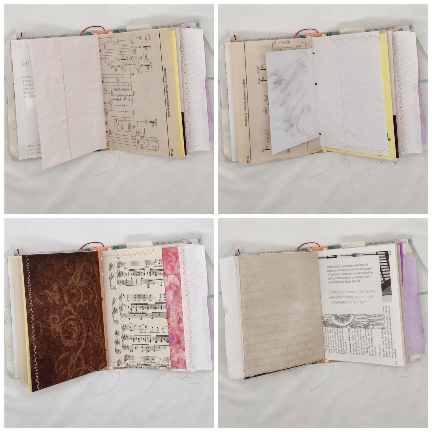 Eclectic Junk Journal 14, Handmade Recycled Journal, Mixed Media Journal