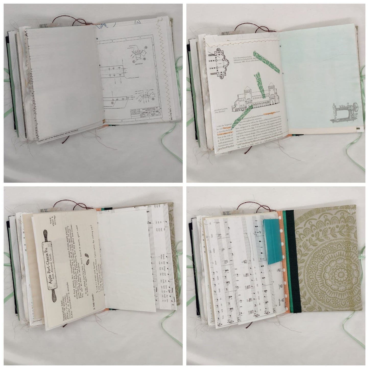 Eclectic Junk Journal 18, Handmade Recycled Journal, Mixed Media Journal
