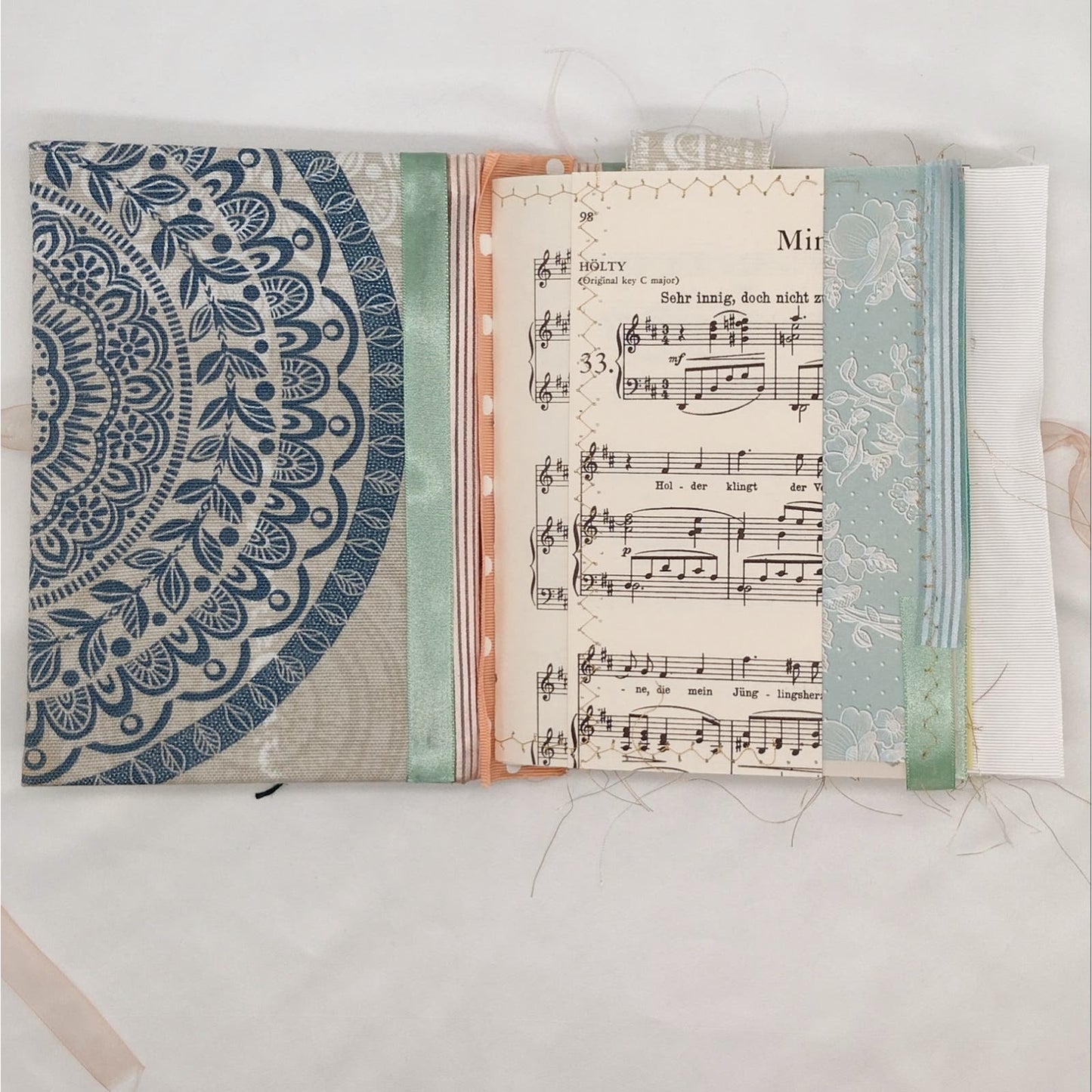 Eclectic Junk Journal 11, Handmade Recycled Journal, Mixed Media Journal