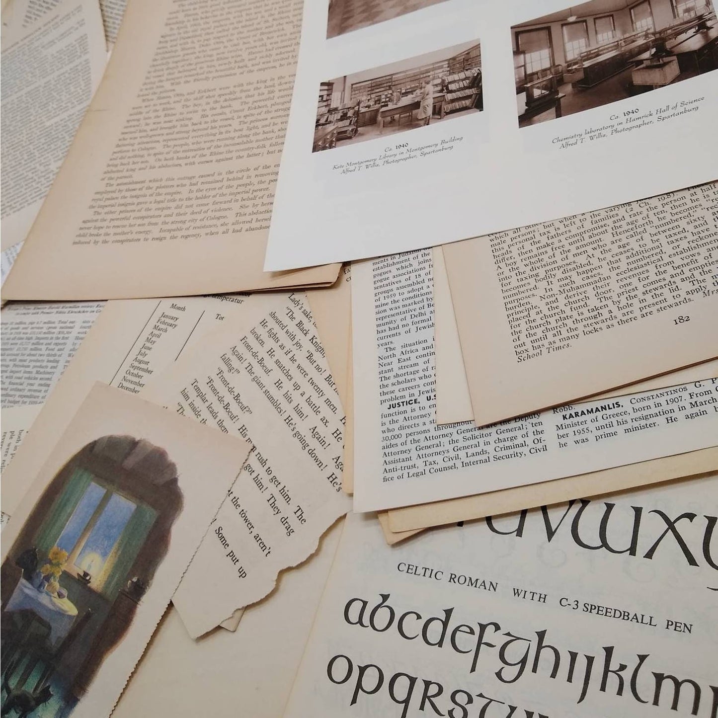 Very Vintage Book Pages, Old Book Page Bundle, Assorted Book Pages, Junk Journal Supply, Collage Pages, Journal Ephemera