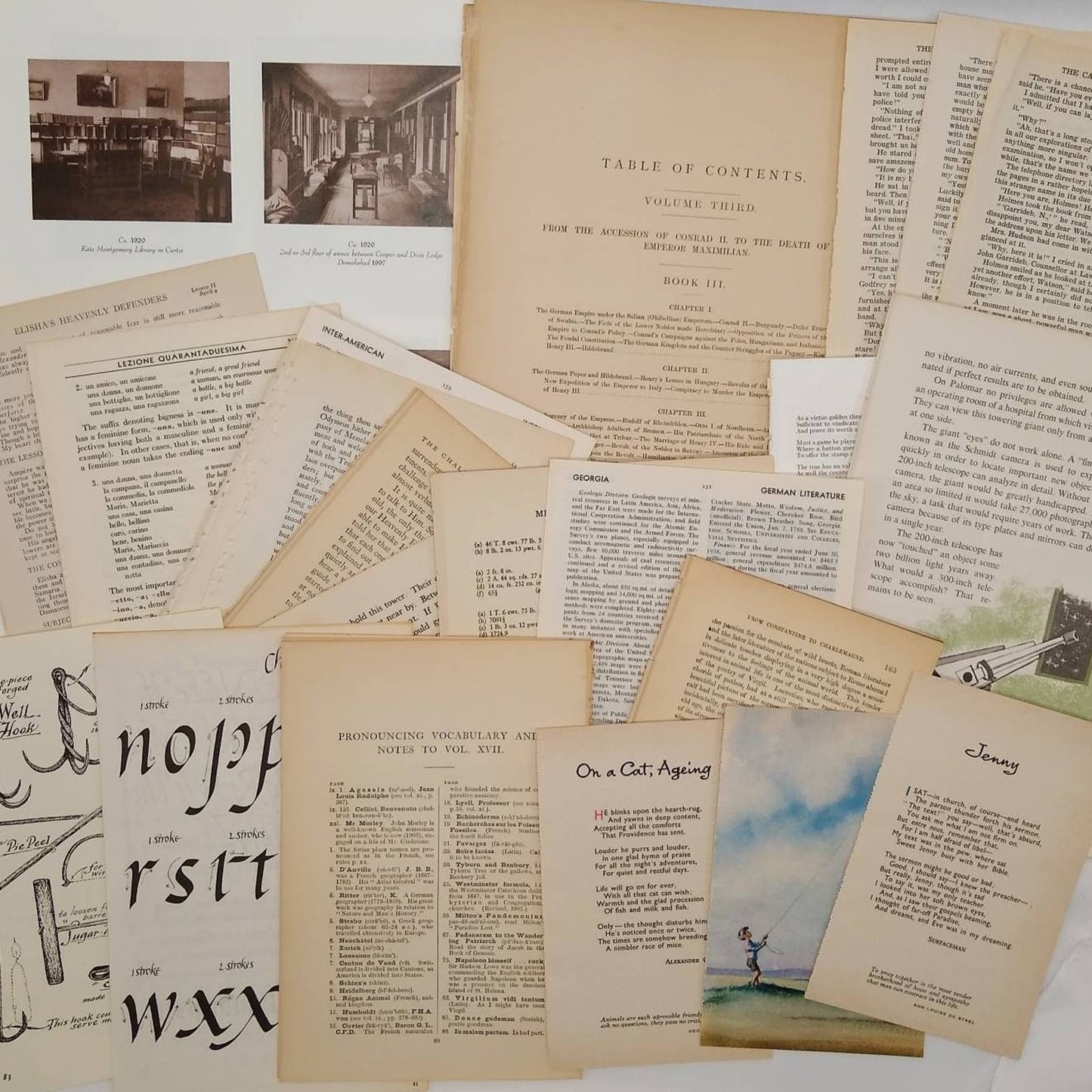 Very Vintage Book Pages, Old Book Page Bundle, Assorted Book Pages, Junk Journal Supply, Collage Pages, Journal Ephemera