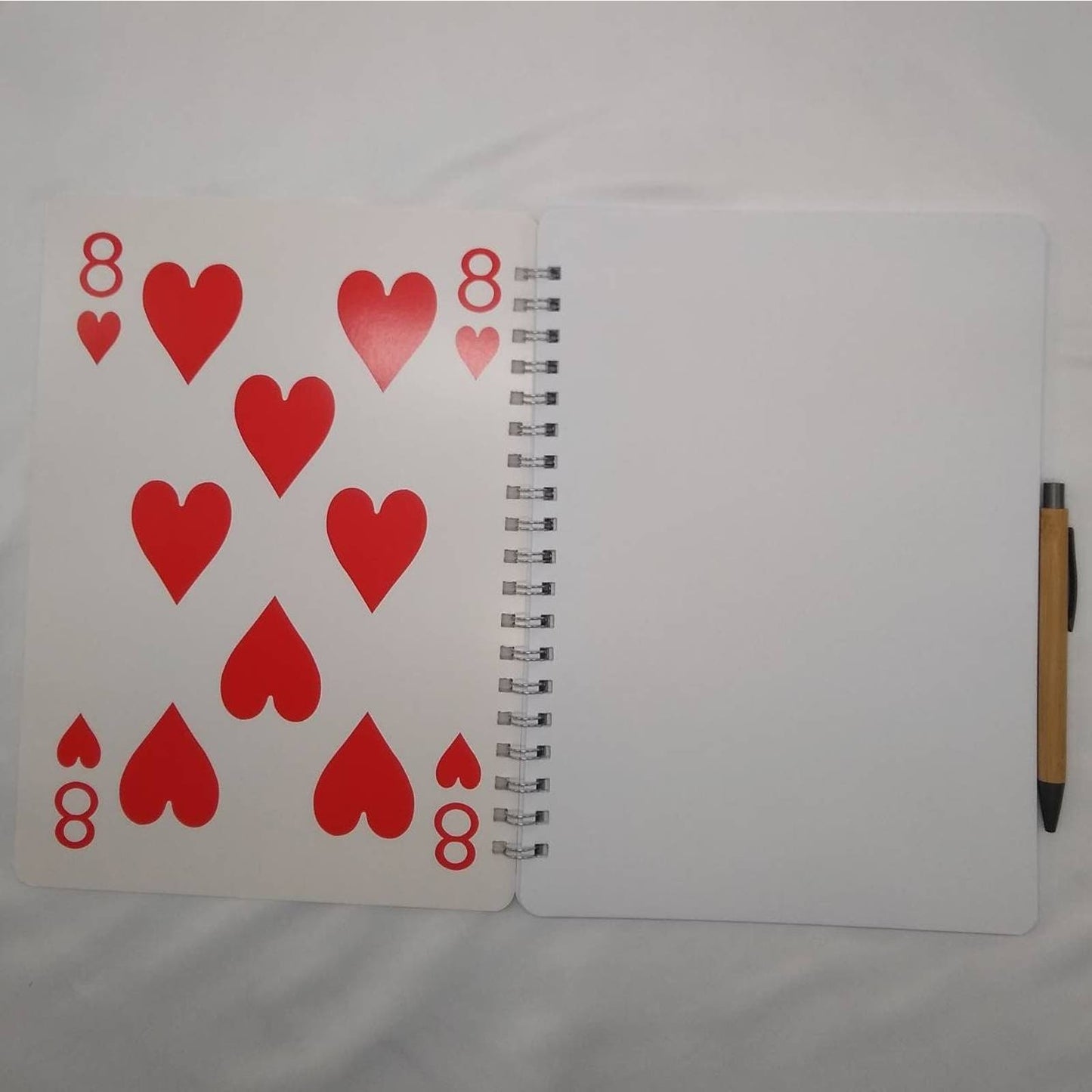 Giant Playing Card Spiral Bound Journal, Altered Book, Junk Journal, Blank Book Journal,