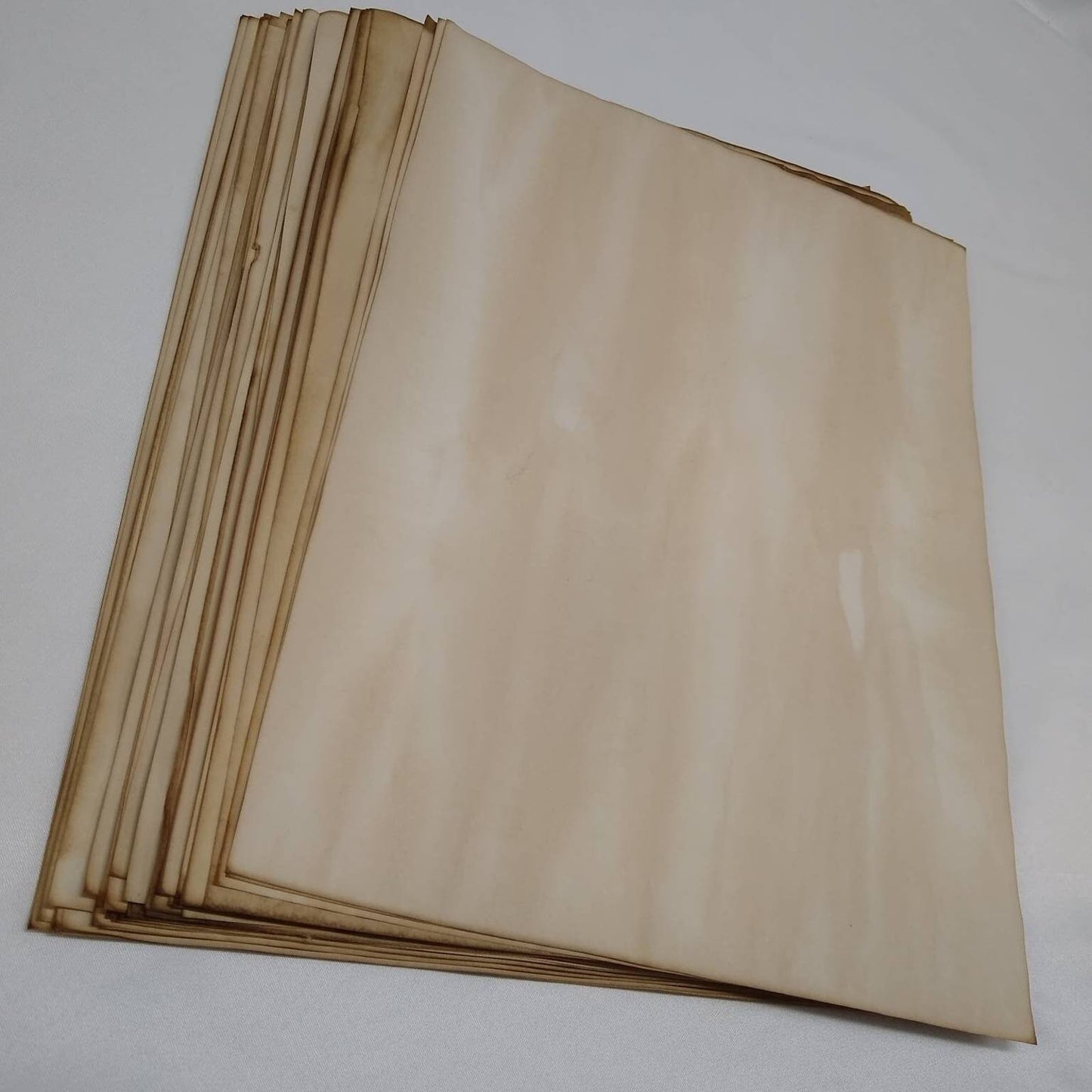 100 Coffee Dyed 8.5"x11" Papers, Hand Dyed Papers, Junk Journal Supply