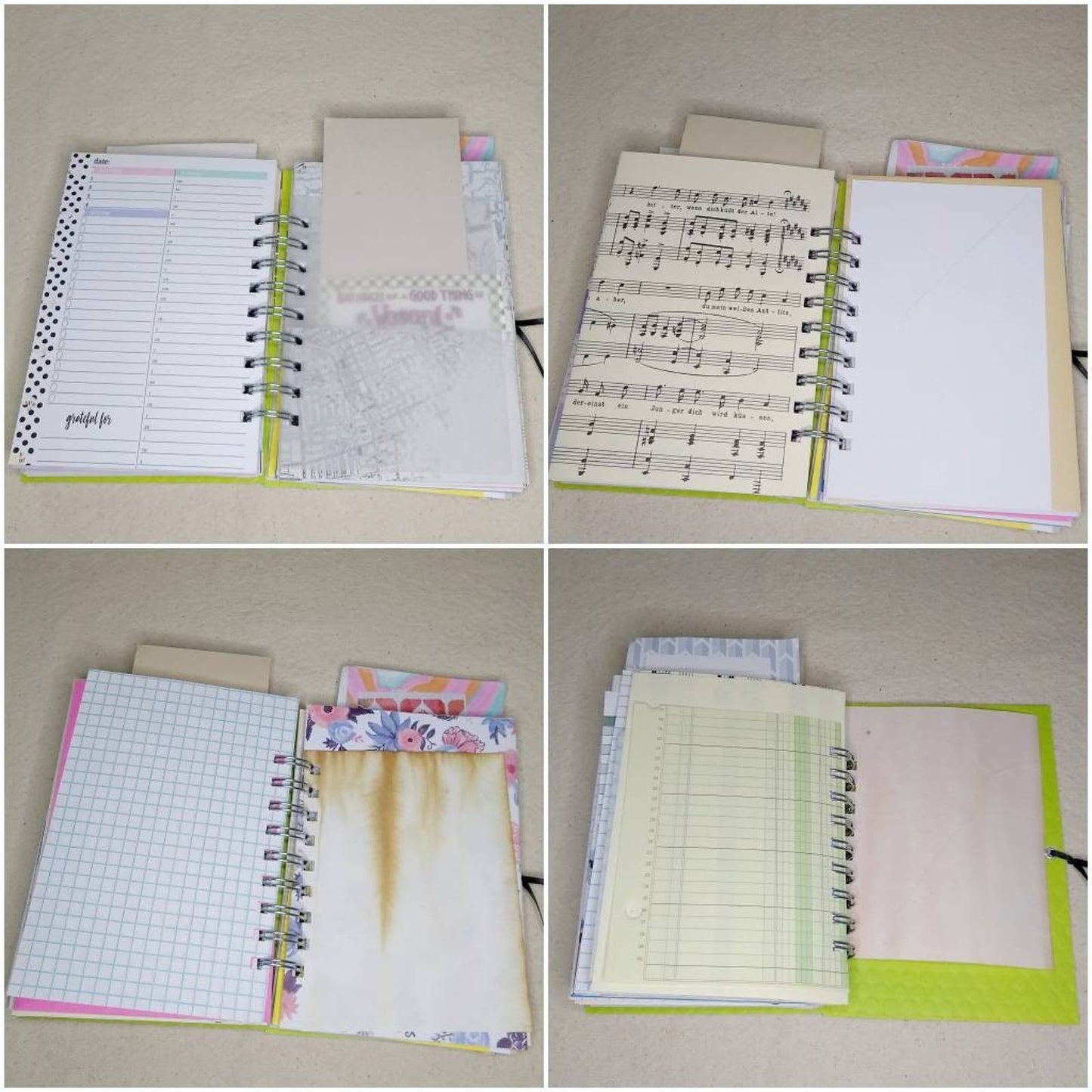 Giant Playing Card Spiral Bound Journal, Altered Book, Junk Journal, Blank Book Journal,