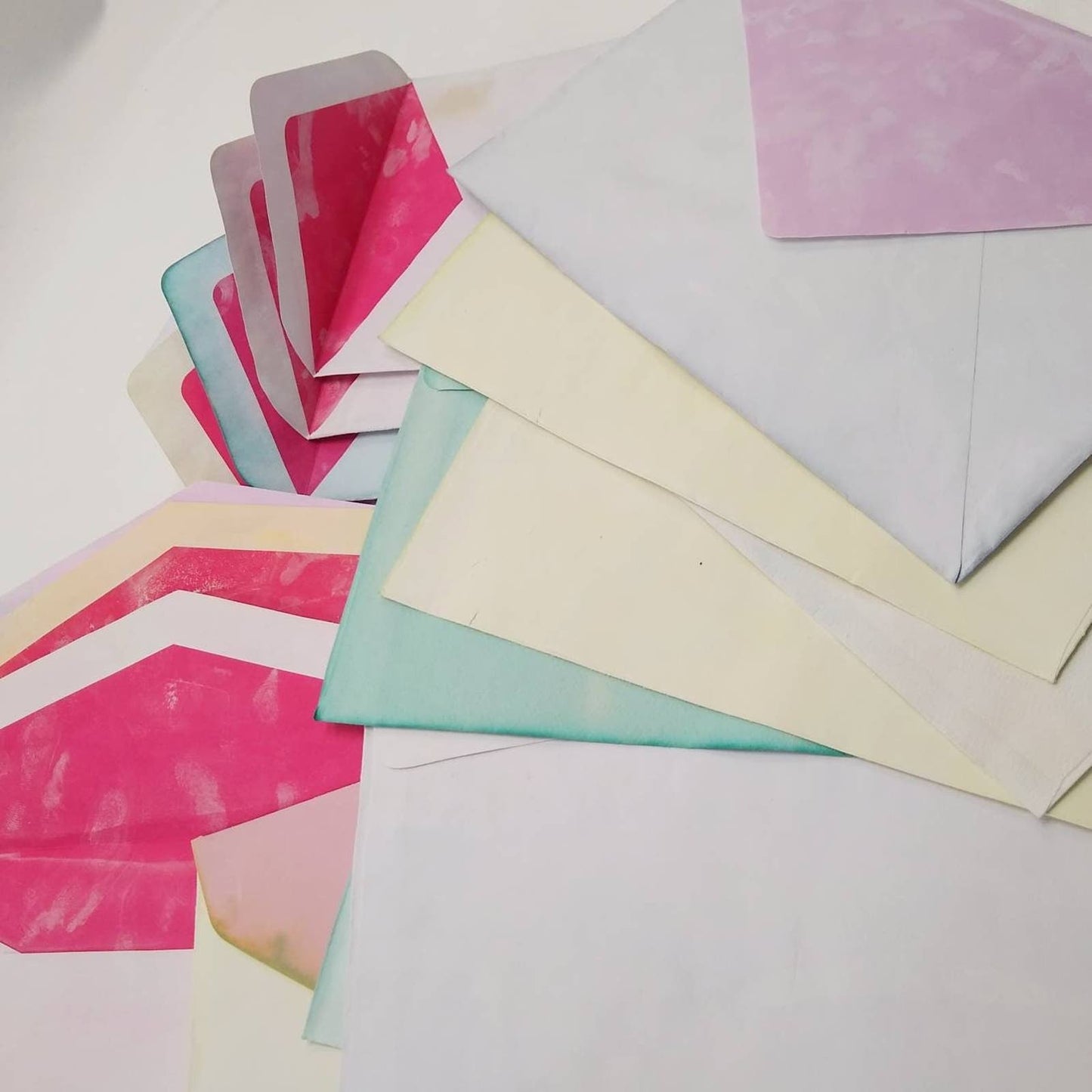 20 Pastel Dyed Envelopes, Colorful Dyed Envelopes Variety Pack