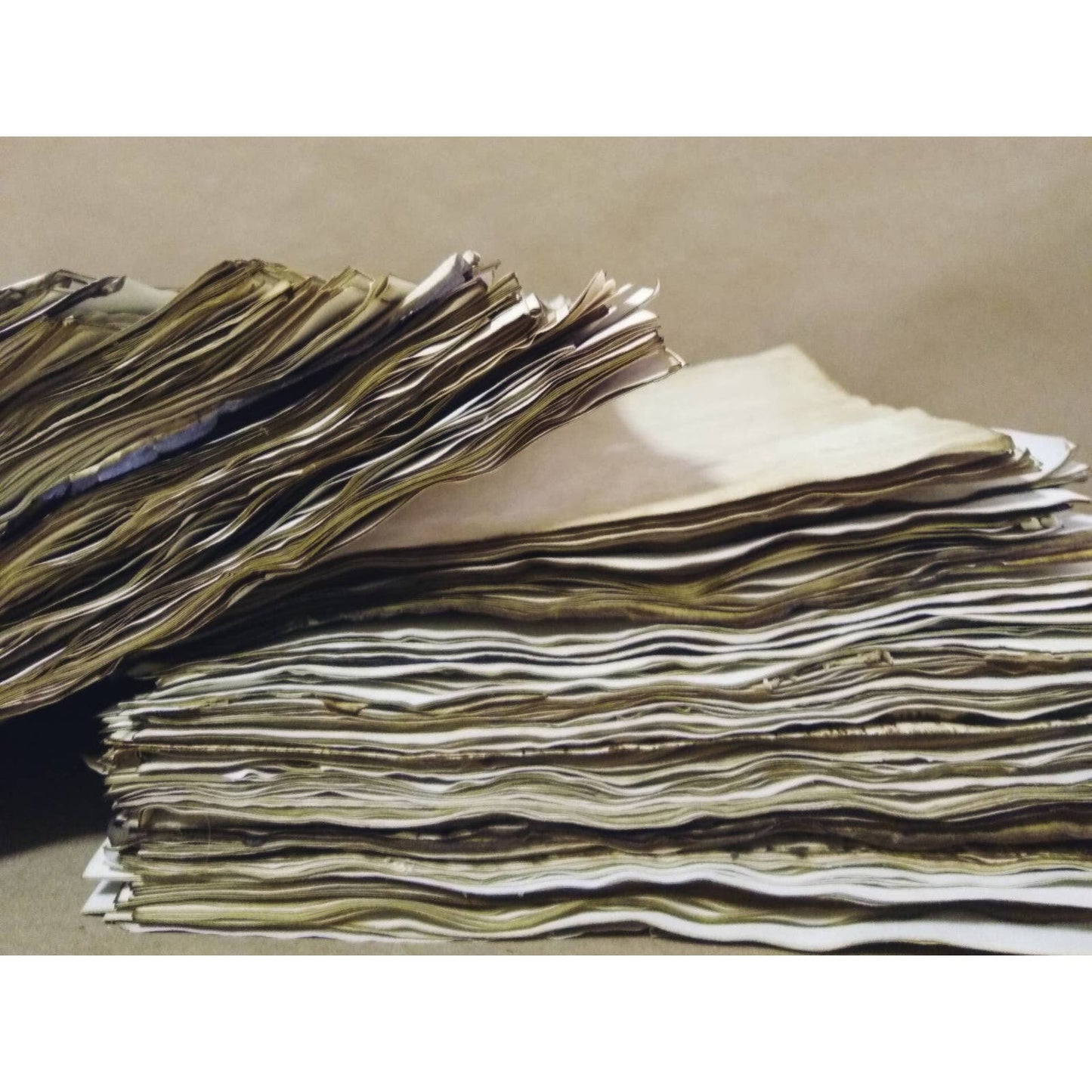 100 Coffee Dyed 8.5"x14" Papers, Hand Dyed Papers, Junk Journal Supply