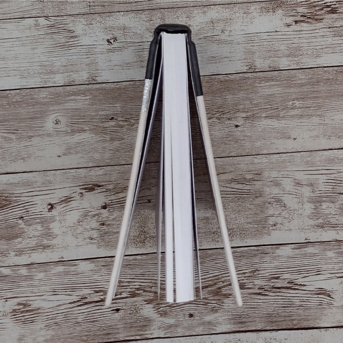 Grey Journal, Silver Stripe Notebook, Handmade Fabric Journal