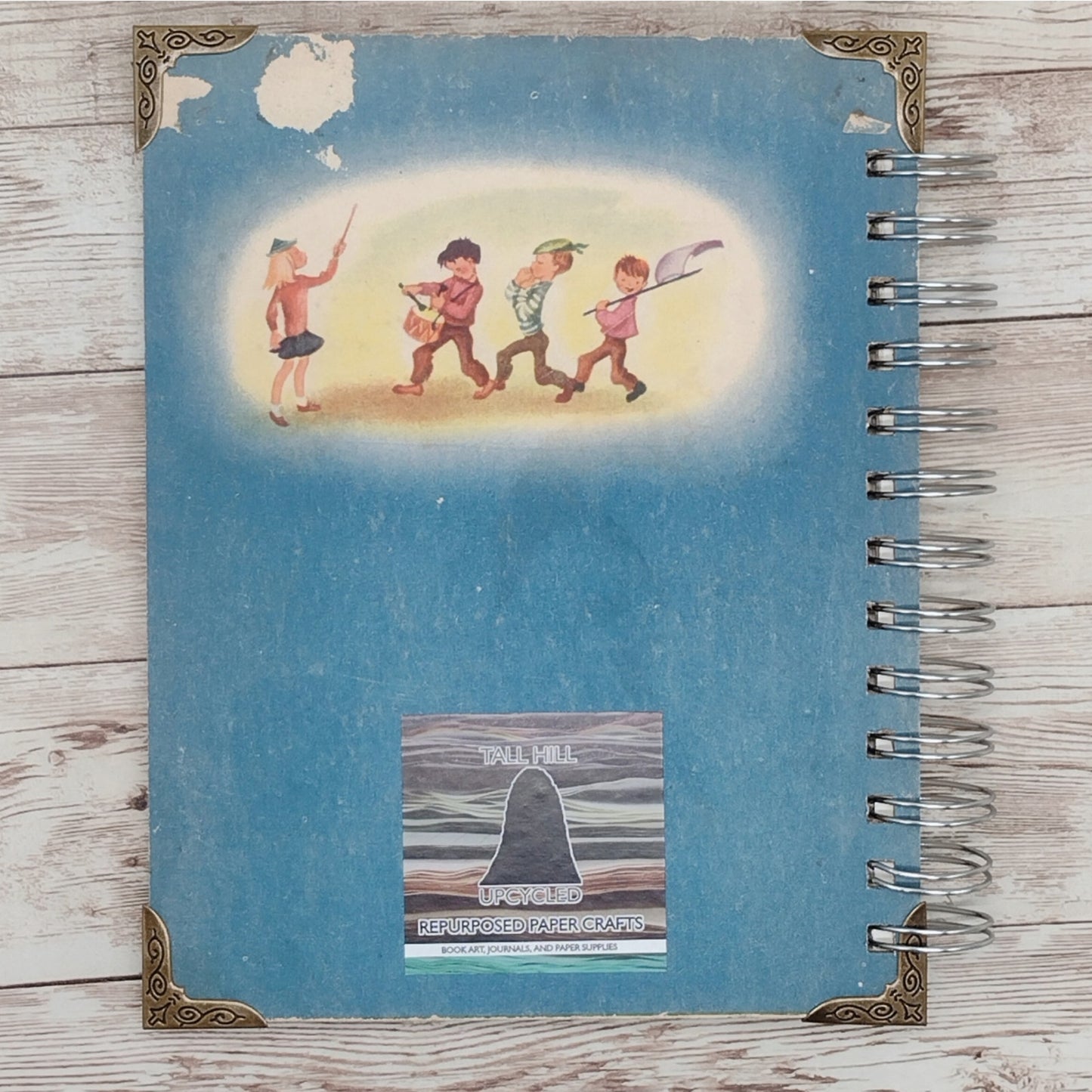 Recycled Spiral Notebook Diary, A Child's Book of Verses, Altered Book Journal