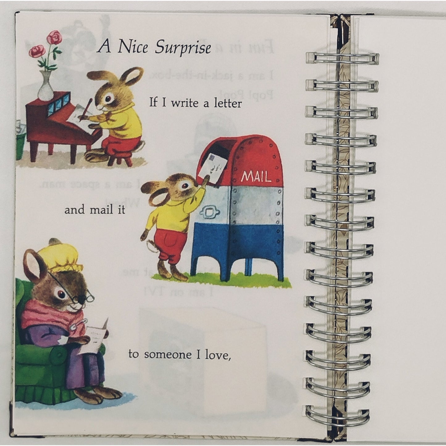 Recycled Spiral Notebook Diary, Just For Fun, Altered Book Journal