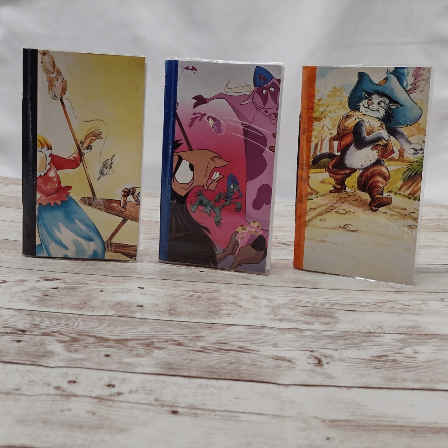 Storybook Themed Small Travel Journals with Sliip Covers, Handmade Small Diary