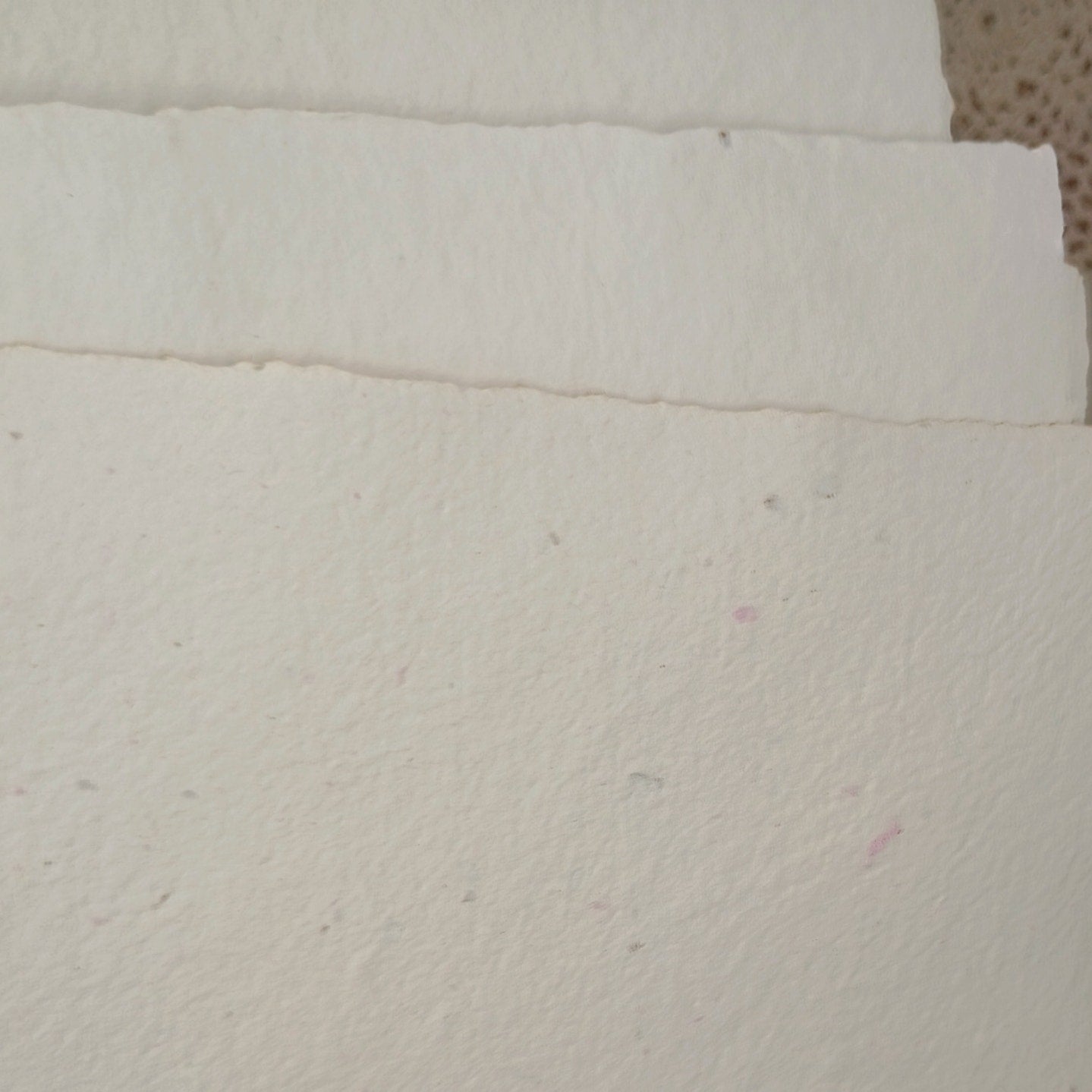 Handmade Papers with Floral Inclusions, 10 Lighter Weight Recycled Sheets