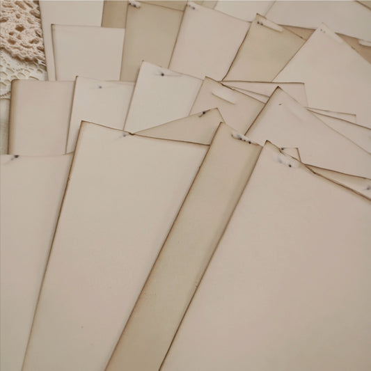 25 Very Heavy Coffee Dyed 8.5"x11" Papers, 110 Pound Antiqued Cardstock