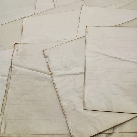20 Coffee Dyed Child Writing Papers, 11x8.5 Sheets, Hand Dyed Papers