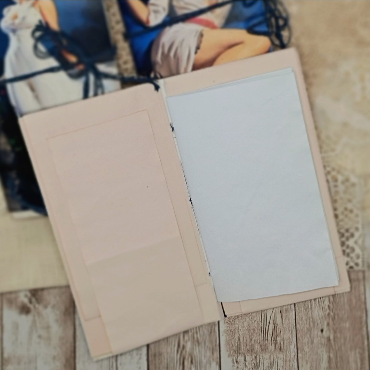Blue Traveler's Notebook Inserts, 3 Vintage Pin-up Girl Handmade Notebooks