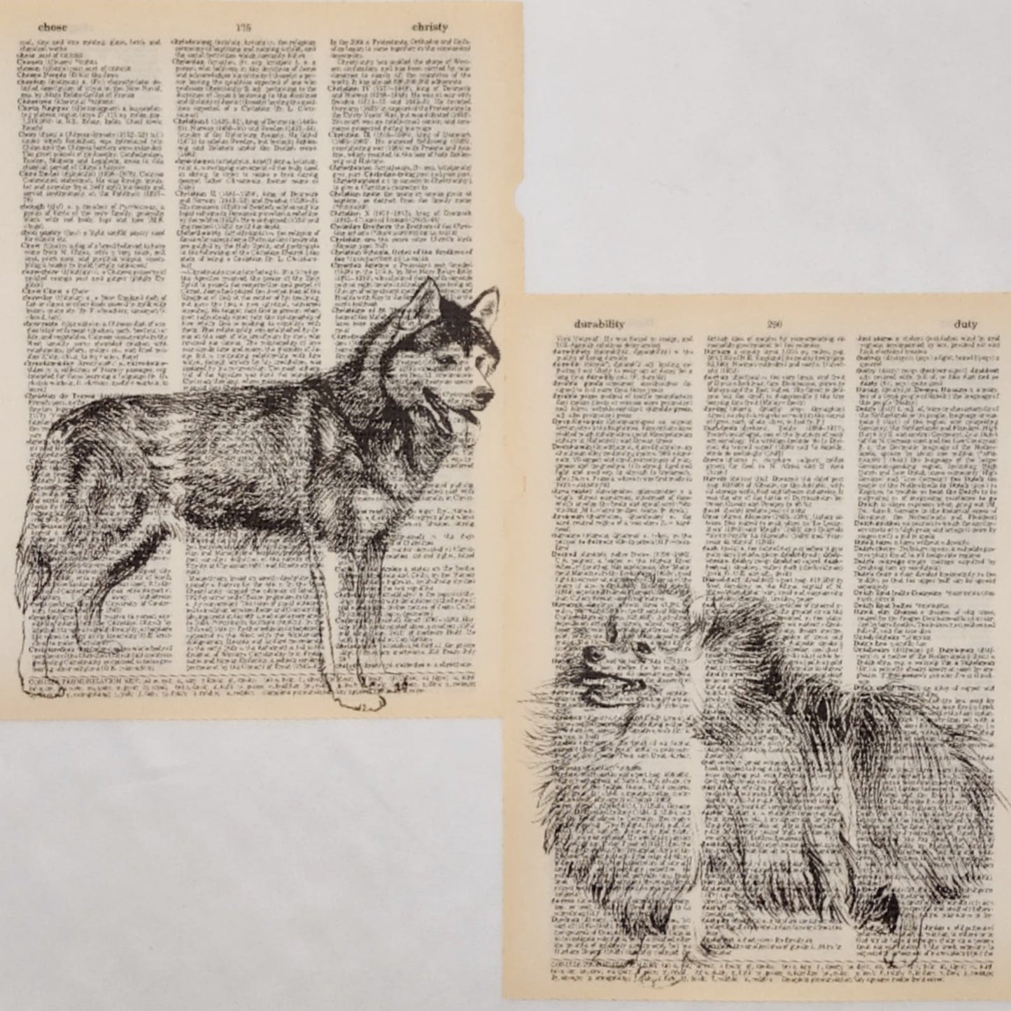 Dog Dictionary Prints, Dog Prints, Book Page Prints