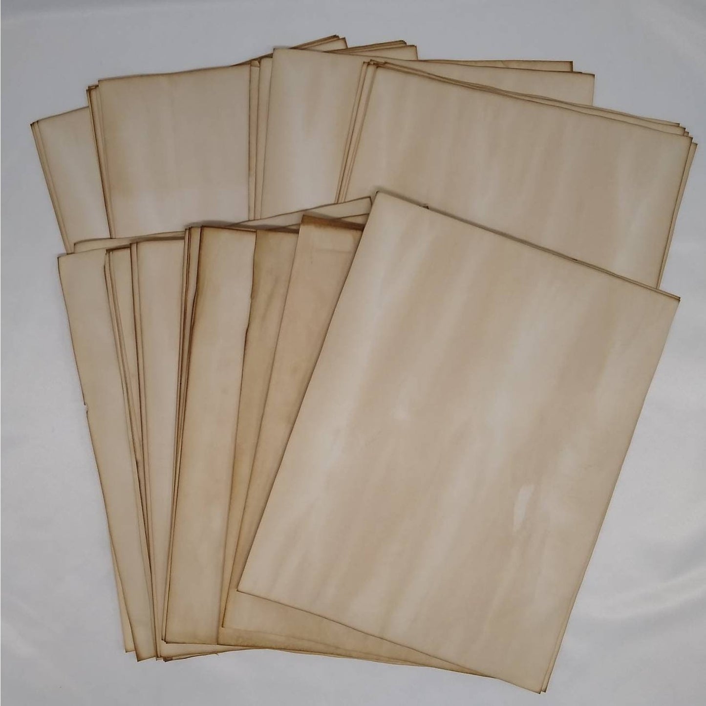 50 Coffee Dyed 8.5"x11" Papers, Hand Dyed Papers, Junk Journal Supply