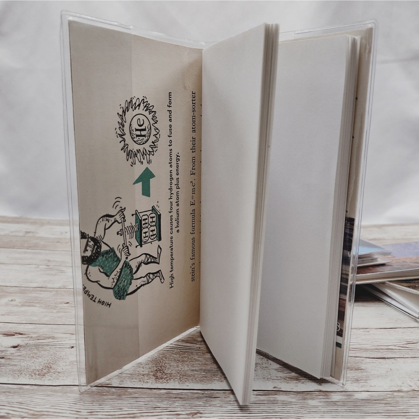 Nature Themed Small Travel Journals with Protective Covers, Handmade Small Notebook