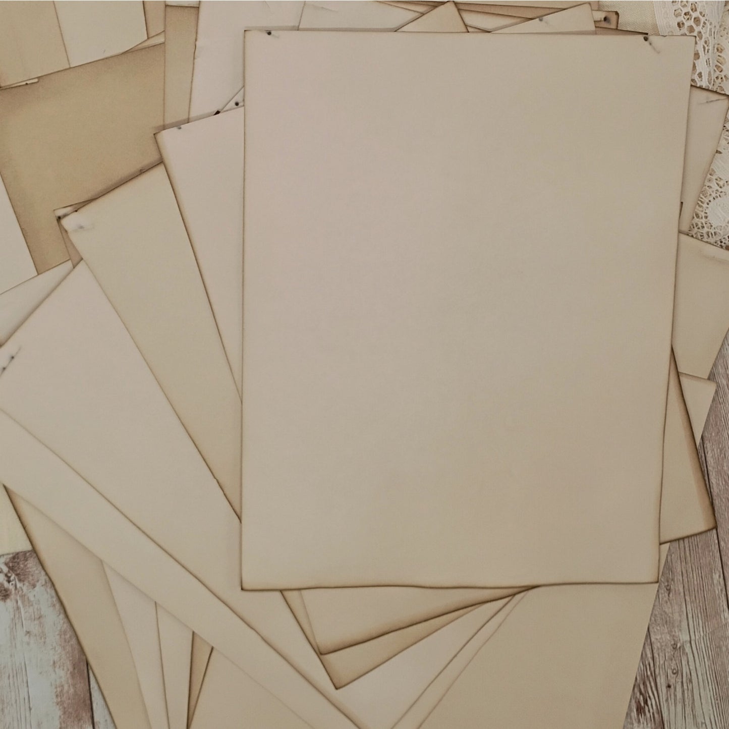 25 Very Heavy Coffee Dyed 8.5"x11" Papers, 110 Pound Antiqued Cardstock