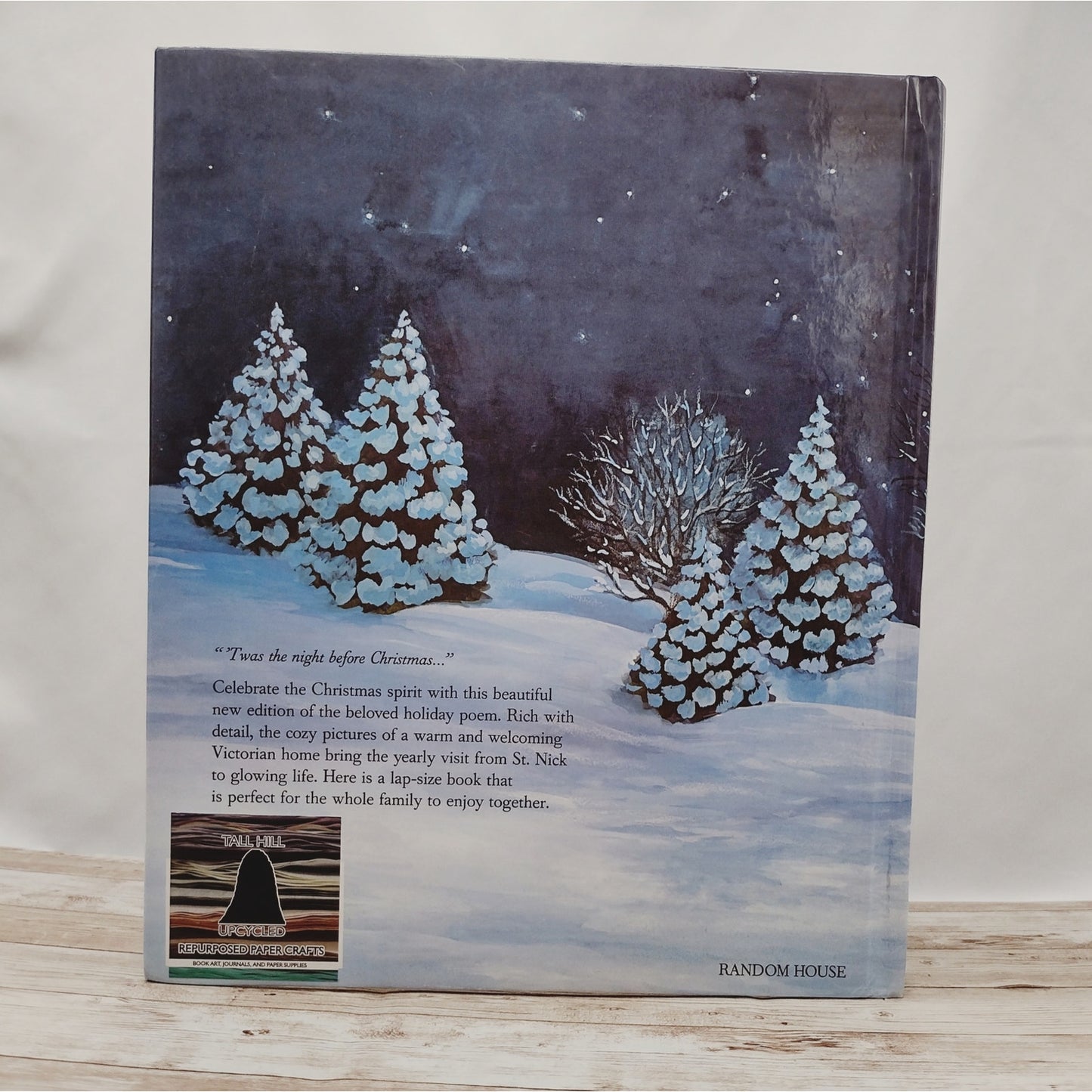 The Night Before Christmas Altered Book Journal, Recycled Diary