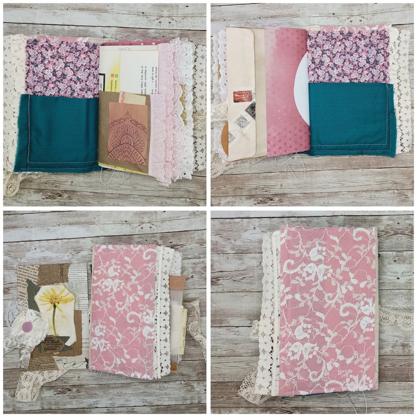 Pink Embellished Junk Journal: Flowers, Birds and Butterflies (Lifetime)
