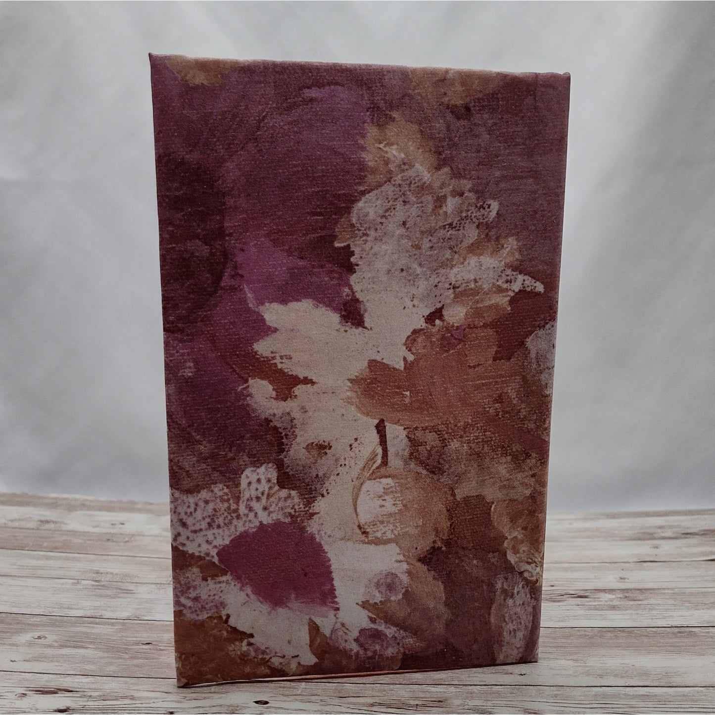 Purple Fabric Cover Journal, Upcycled Journal, Rebound Book Notebook