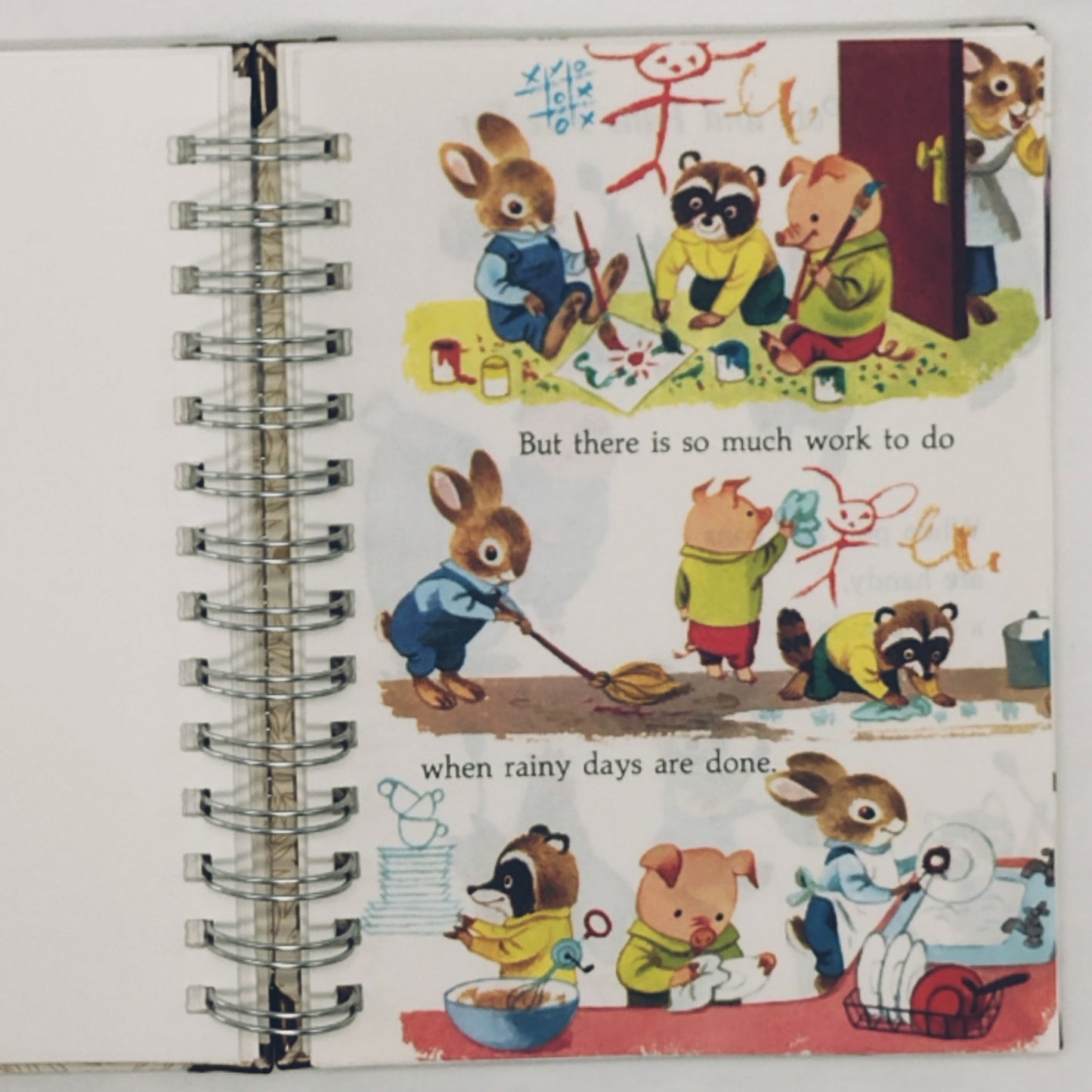 Recycled Spiral Notebook Diary, Just For Fun, Altered Book Journal