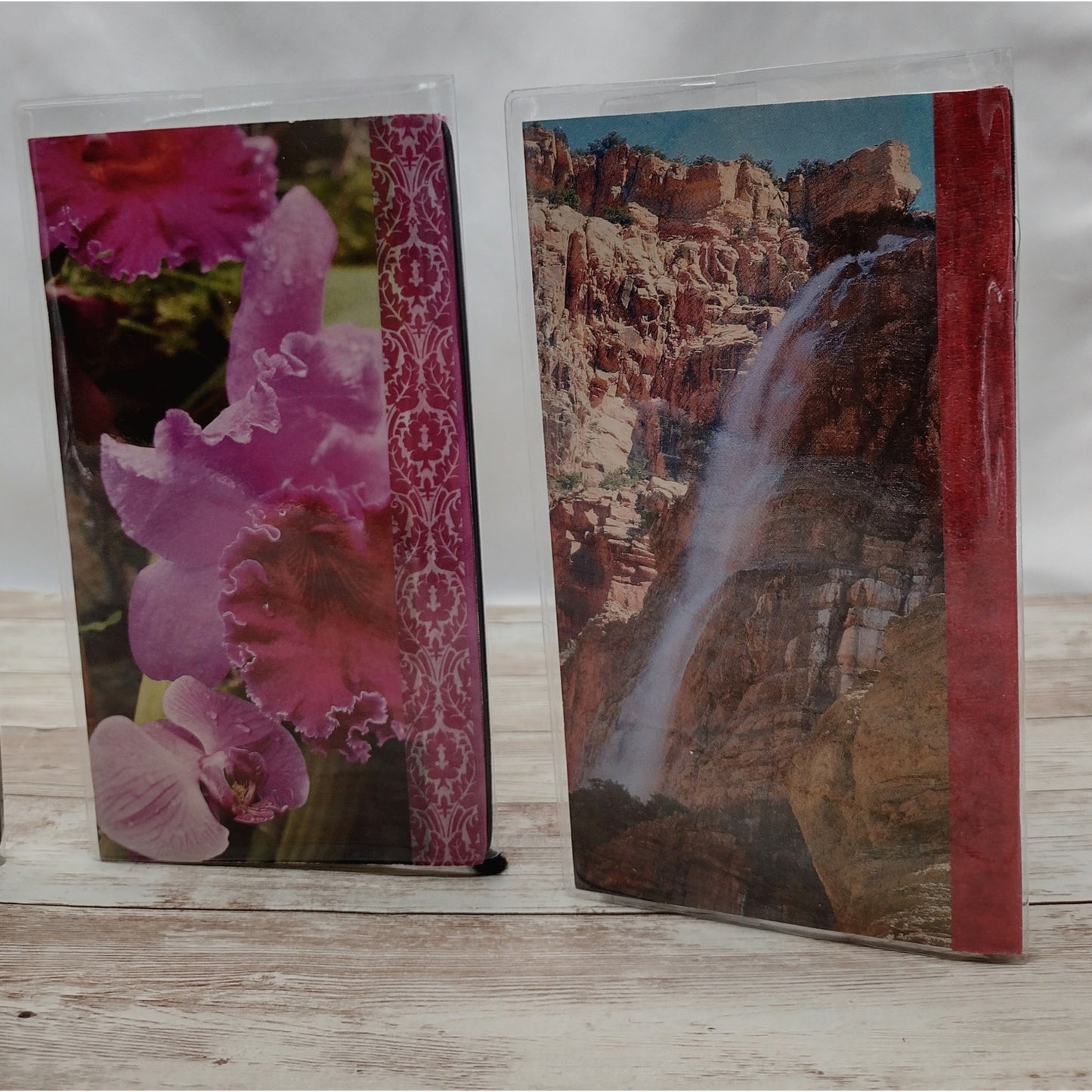 Plant Themed Small Travel Journals with Protective Covers, Handmade Small Notebook