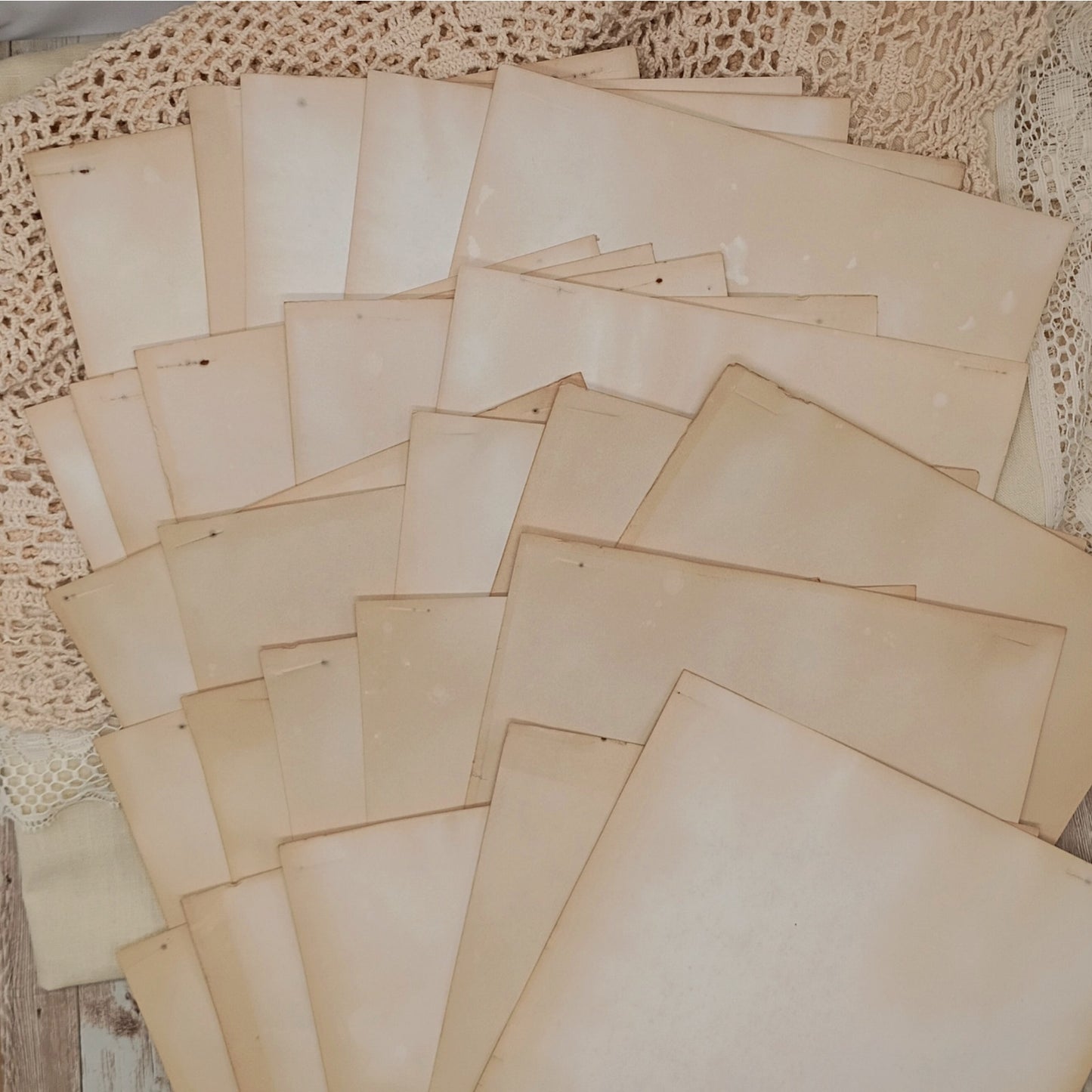 25 Very Heavy Weight Tea Stained 8.5"x11" Dyed Papers, 110 Lb Cardstock