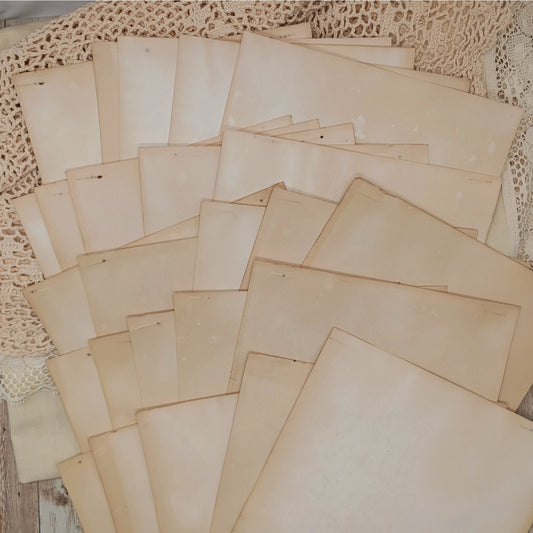 25 Very Heavy Weight Tea Stained 8.5"x11" Dyed Papers, 110 Lb Cardstock
