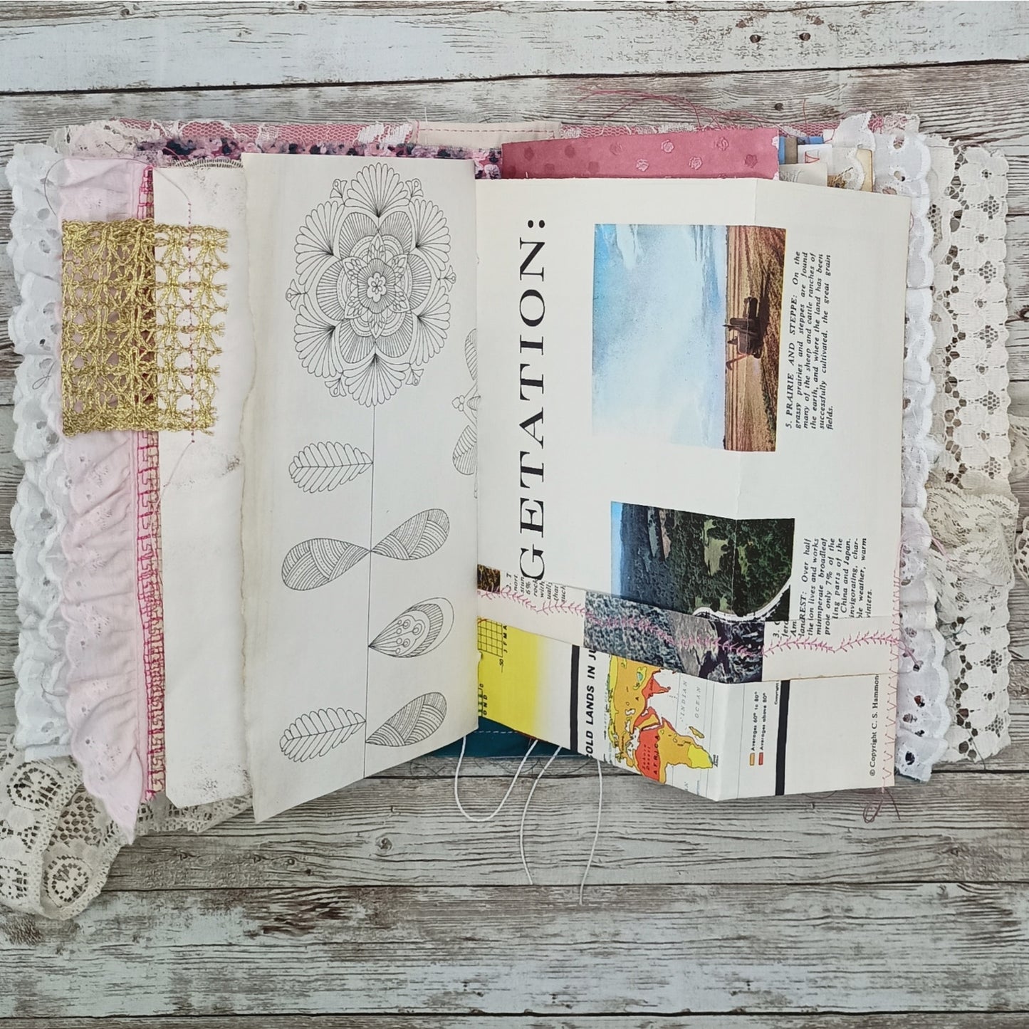 Pink Embellished Junk Journal: Flowers, Birds and Butterflies (Lifetime)