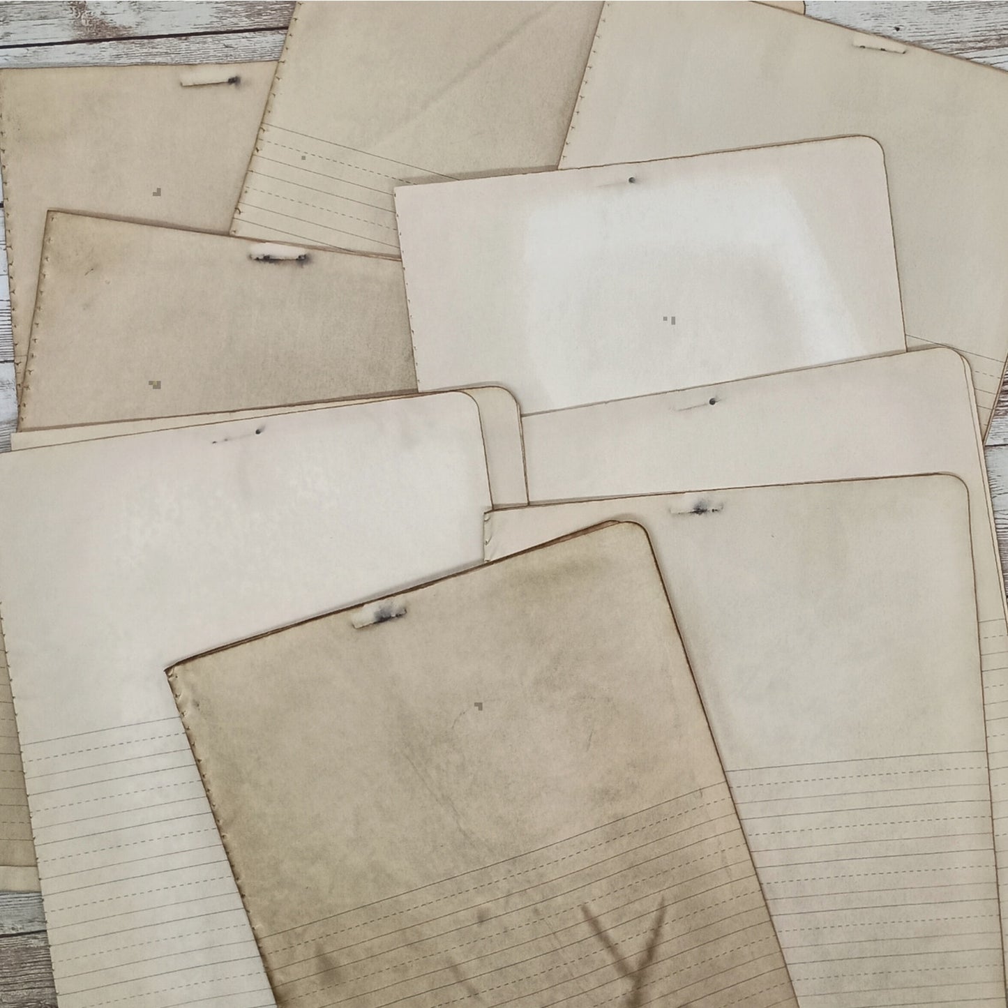 Child Composition Papers, 25 Coffee Dyed 9.5x14.5 Sheets, Hand Dyed Papers