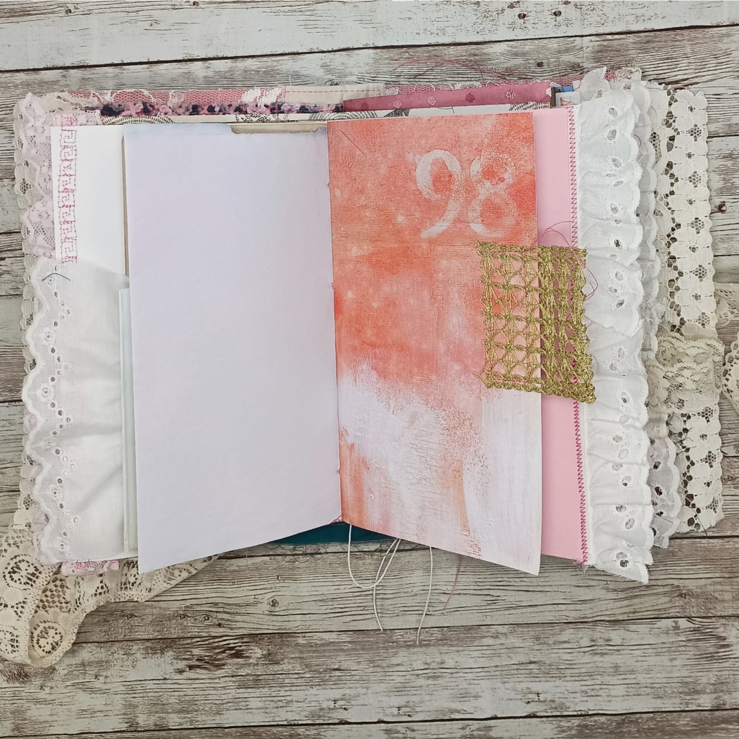 Pink Embellished Junk Journal: Flowers, Birds and Butterflies (Lifetime)
