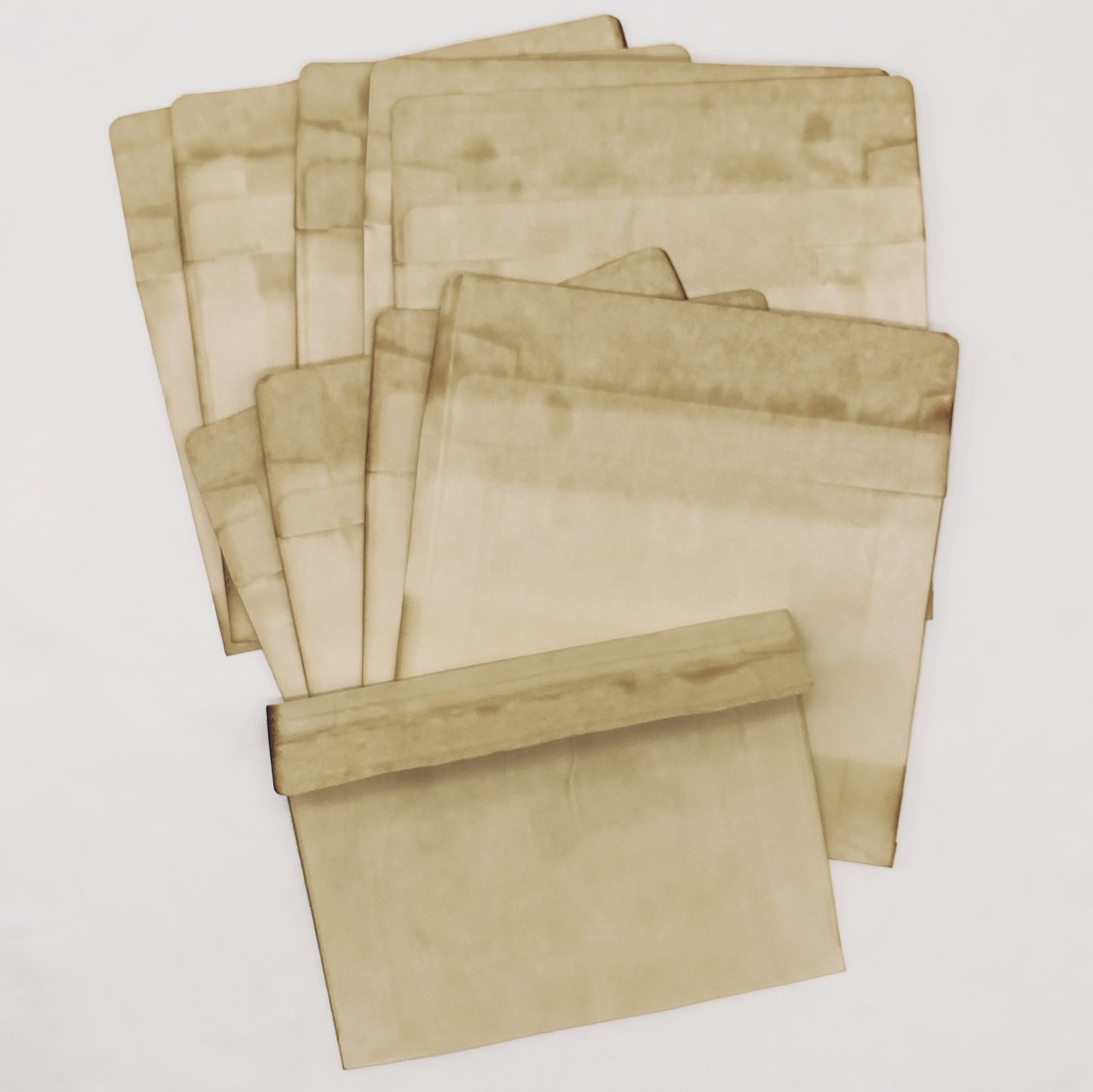 30 Coffee Dyed Envelopes, Dyed Envelopes Pack