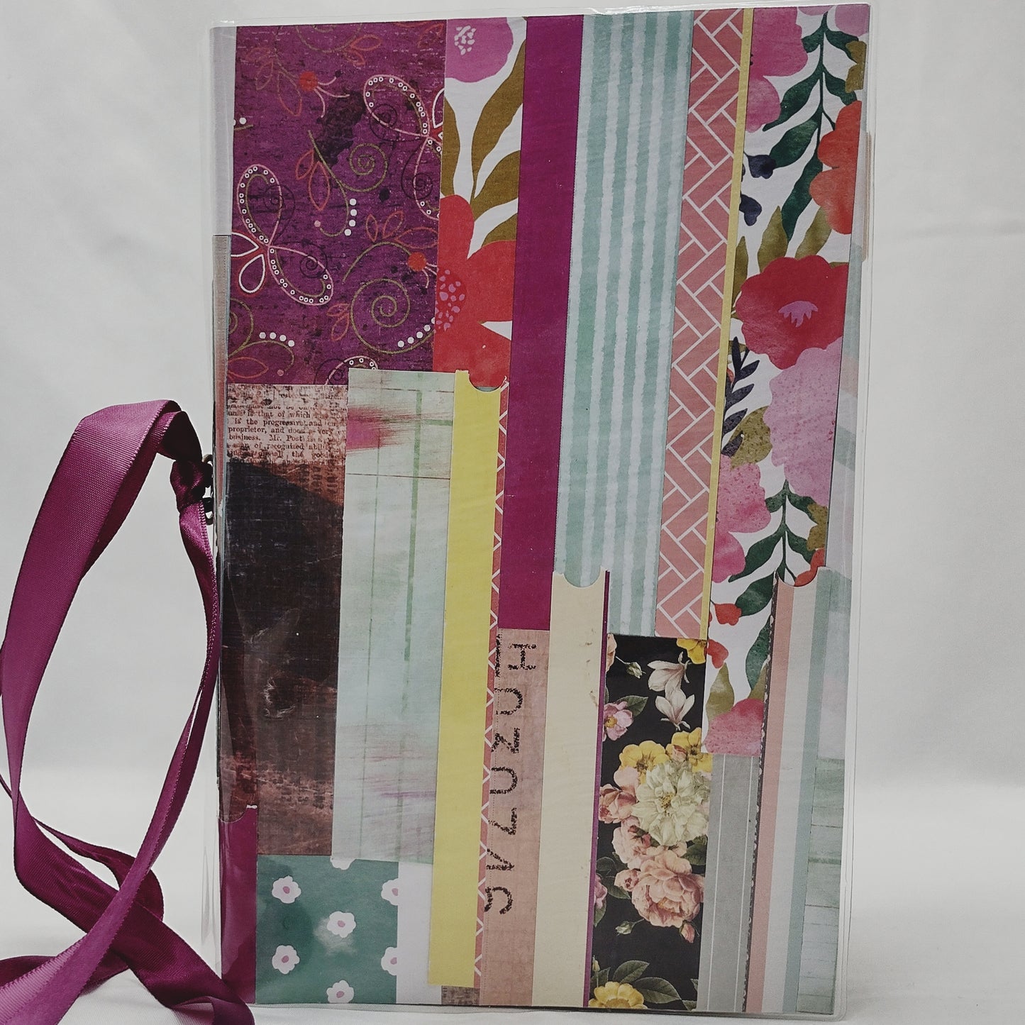 Junk Journal with Protective Cover, Handmade Mixed Media Journal