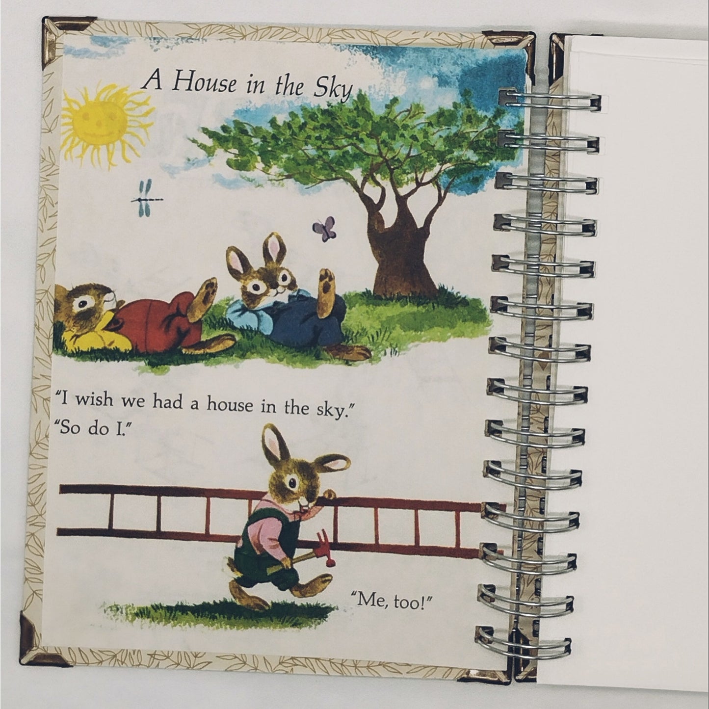 Recycled Spiral Notebook Diary, Just For Fun, Altered Book Journal