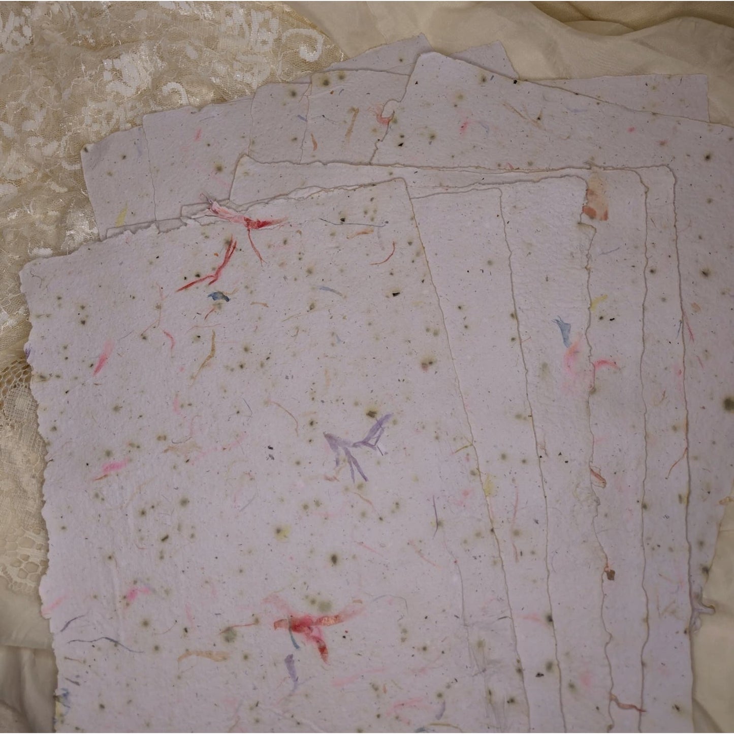Handmade Papers with Floral Inclusions