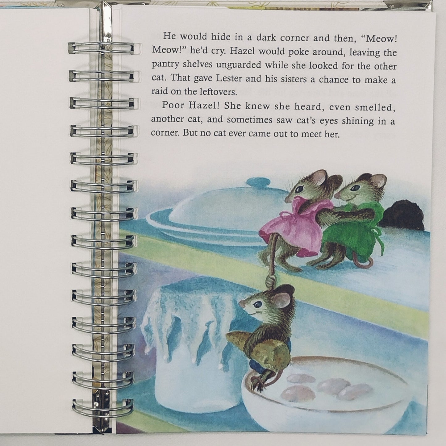 Recycled Spiral Notebook Diary, The Kitten Who Thought, Altered Book Journal