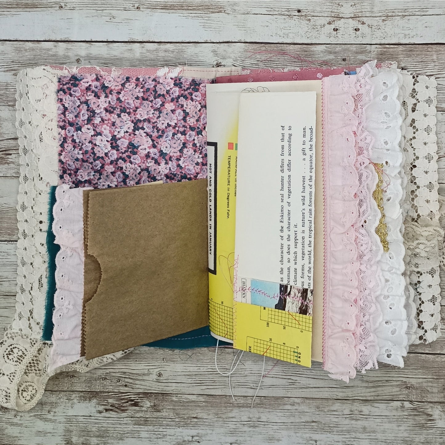 Pink Embellished Junk Journal: Flowers, Birds and Butterflies (Lifetime)