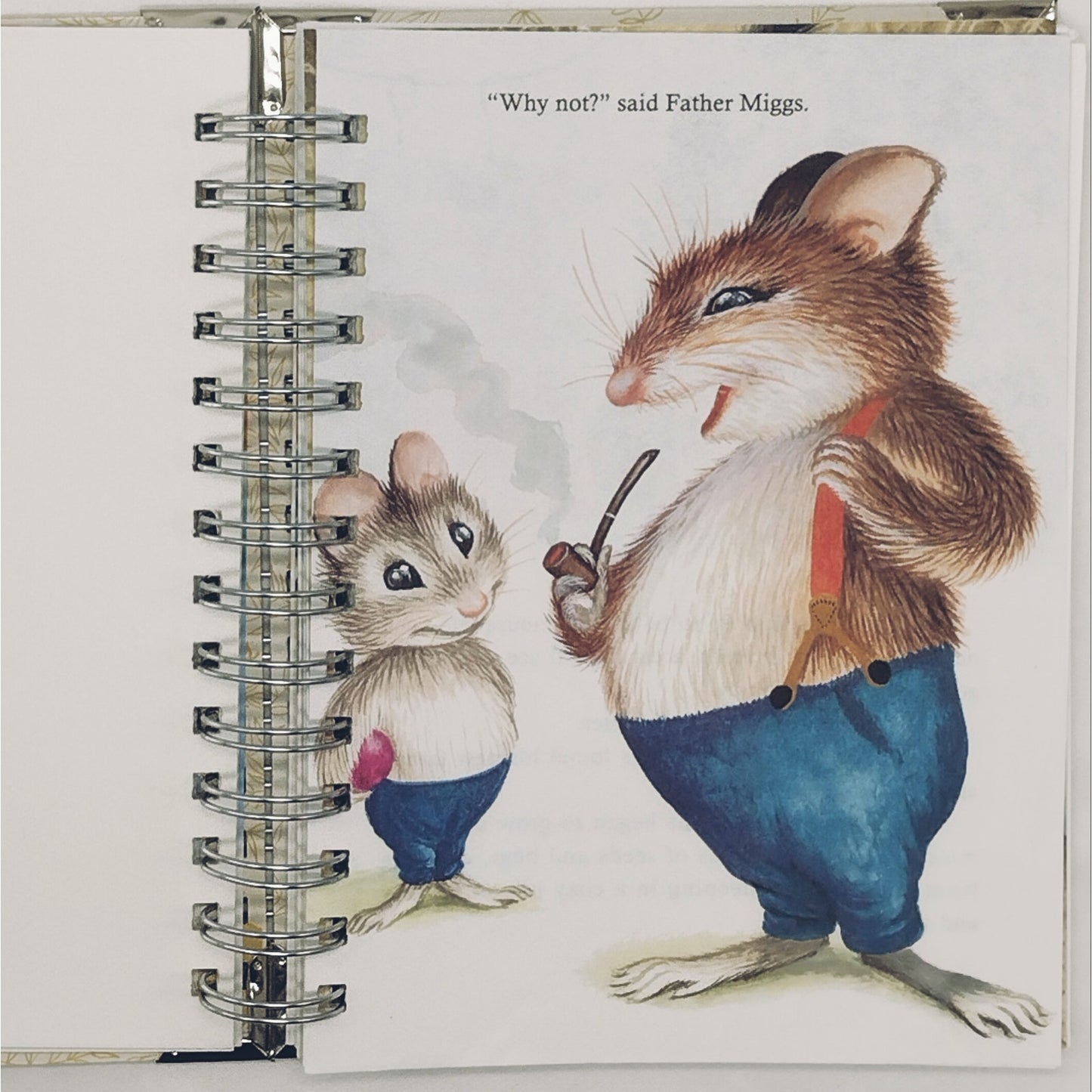 Recycled Spiral Notebook Diary, The Kitten Who Thought, Altered Book Journal
