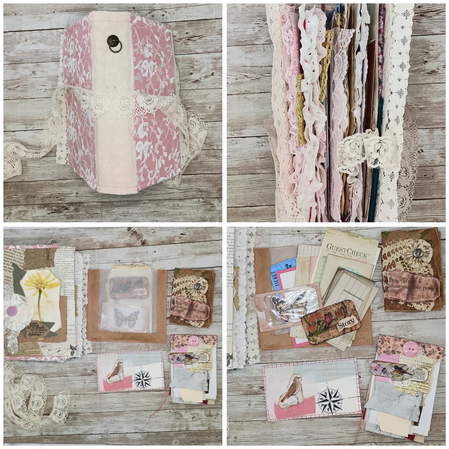 Pink Embellished Junk Journal: Flowers, Birds and Butterflies (Lifetime)
