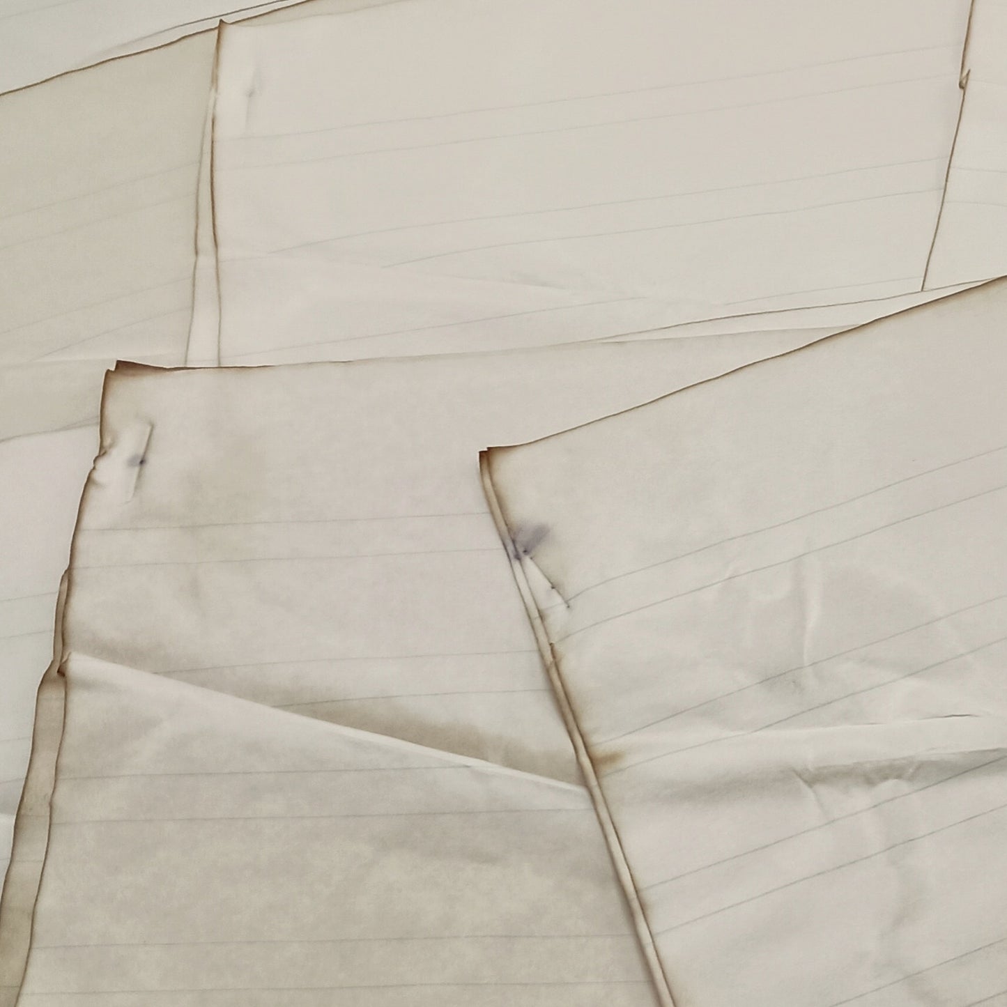 20 Coffee Dyed Child Writing Papers, 11x8.5 Sheets, Hand Dyed Papers